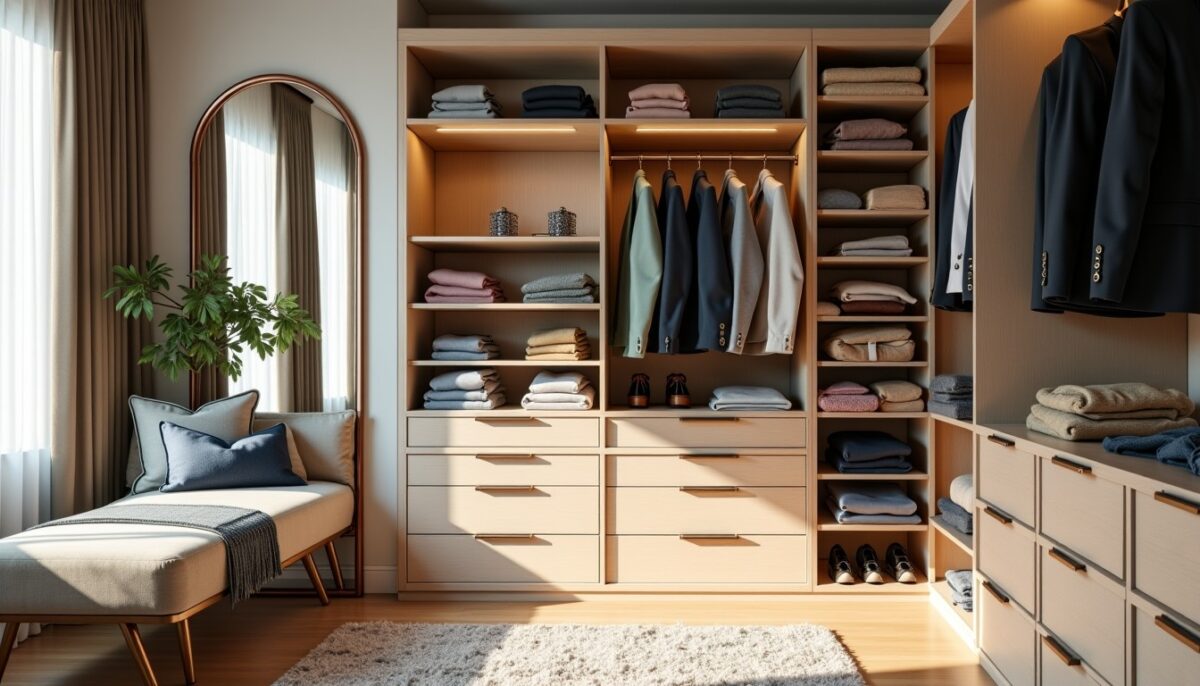 Les secrets d&rsquo;un dressing impeccablement organisé et parfaitement ordonné