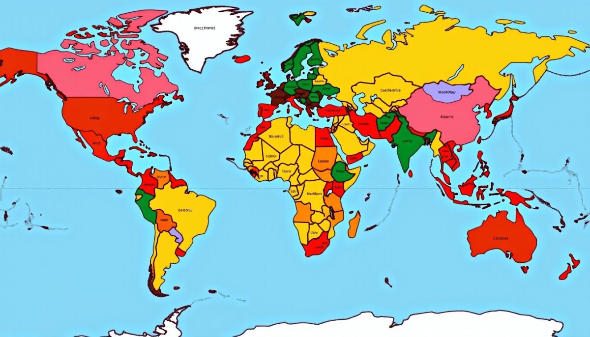 Explorez la Carte du Monde : Découvrez les Pays, Continents, Capitales et Océans